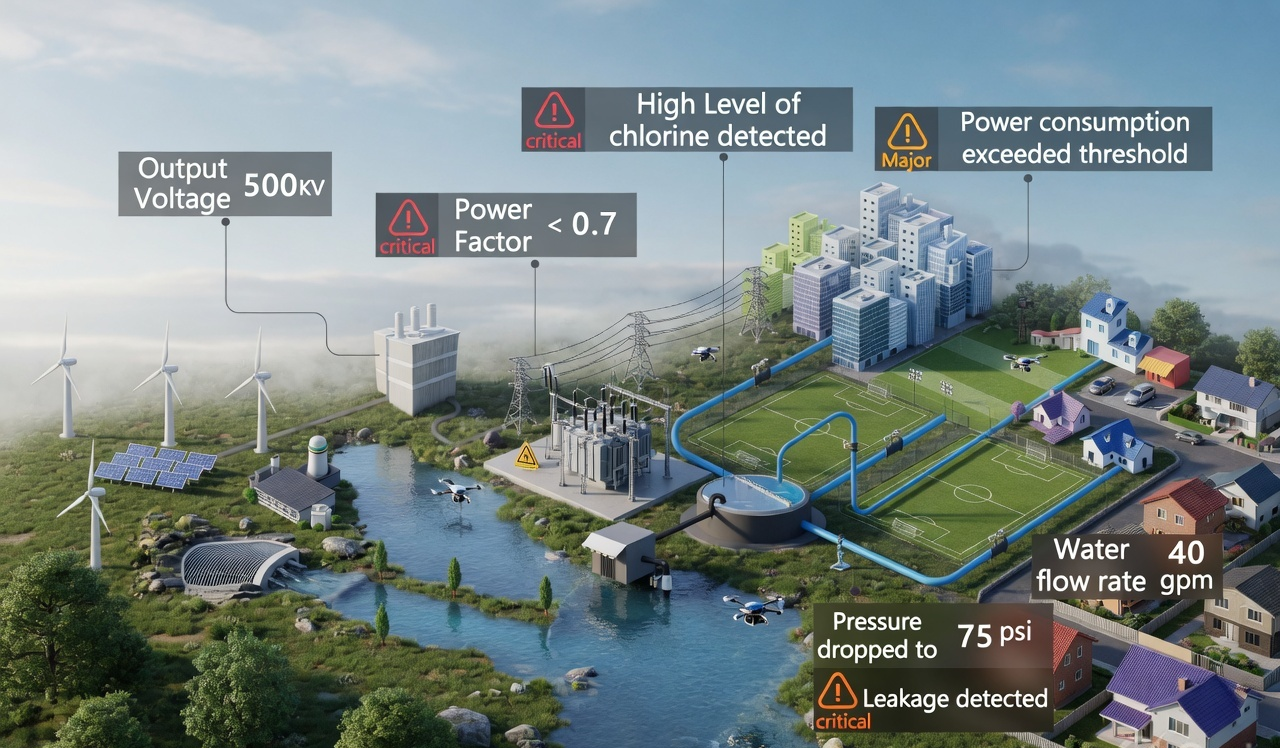 Metering automation dashboard across energy, water, and gas infrastructure